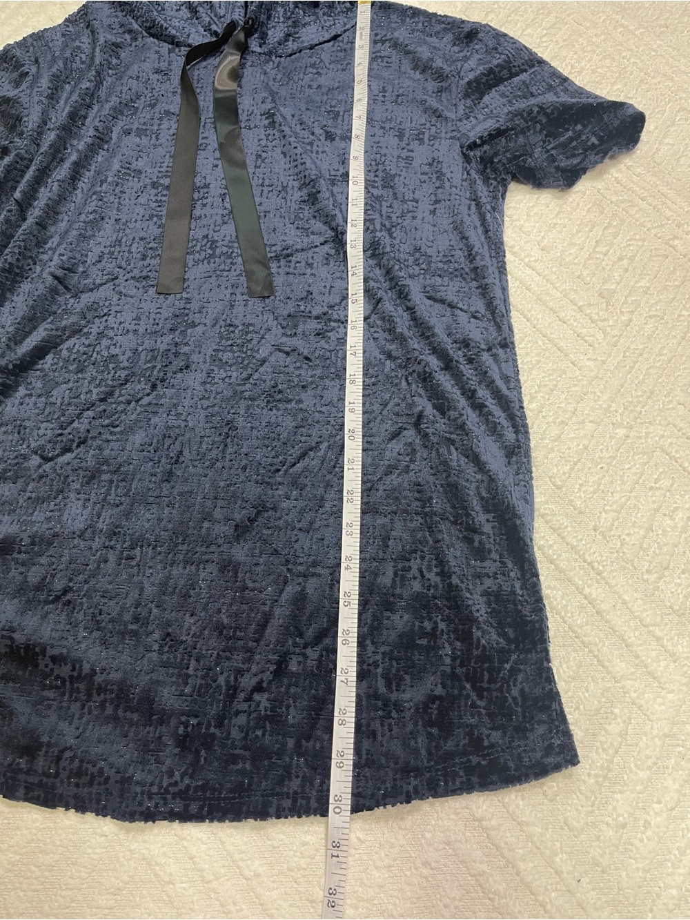 Gypsies & Moondust Navy Velvet T-Shirt Hoodie Size M - Picture 12 of 13